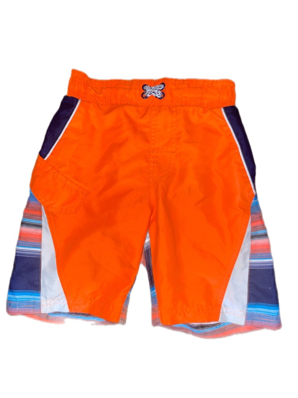 OP Kids Orange Swim Trunks with Blue and White Accents